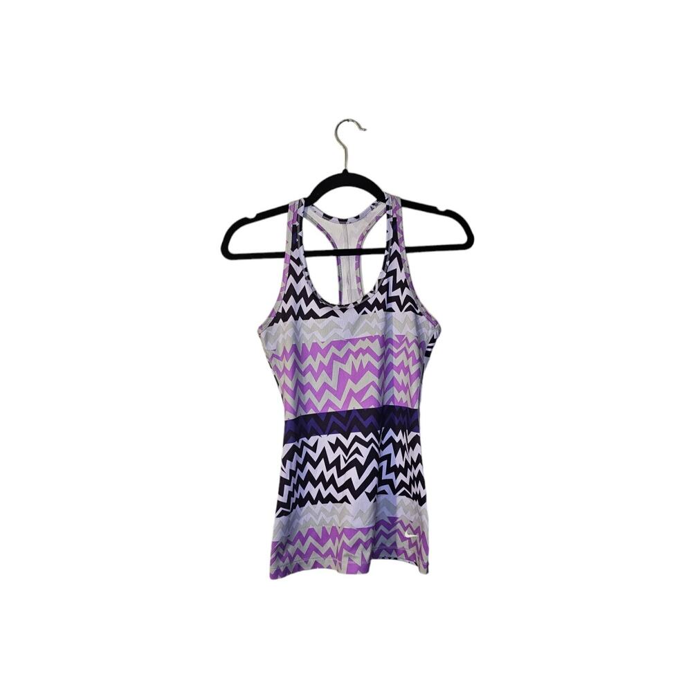 Nike Dri-fit Slim Fit Active Wear Womens SZ S Racerback Zig Zag Pattern